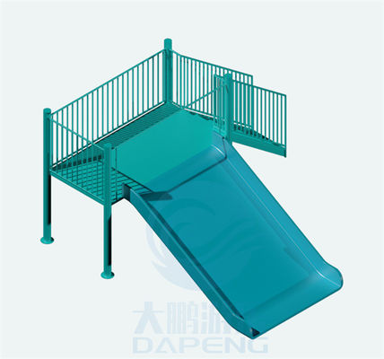 قیمت خوب 1.5 متر ارتفاع FRP استخر شنا آب اسلاید آب آبی خانواده اسلاید آب آبی ضد زنگ آنلاین