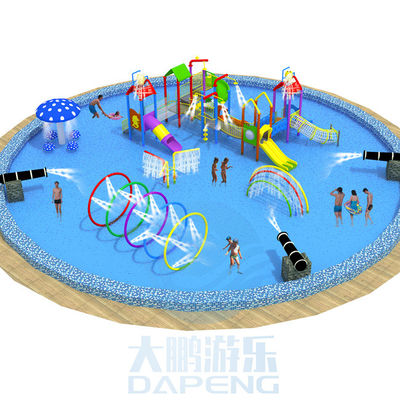 قیمت خوب Family Splash Zone Waterpark Children Commercial Water Play Equipment 20m Dia آنلاین