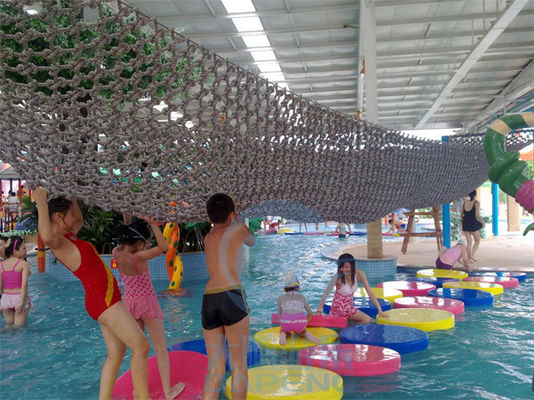قیمت خوب Water Park Lazy River And Swimming Pool Floating Bridge With Climbing Net آنلاین