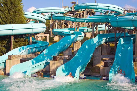 قیمت خوب Kids Theme Outdoor Park Sports Games Water Park Design Fiberglass Slides Set Adult Play آنلاین