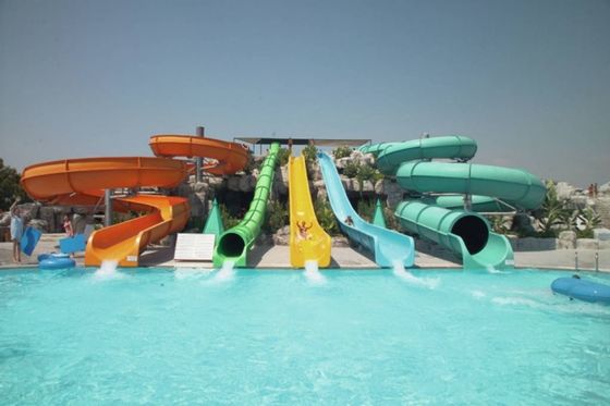 قیمت خوب Water Amusement Park Rides Big Slide Fiberglass for Pool Price آنلاین