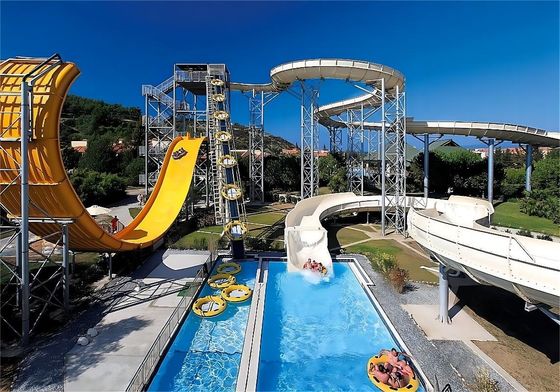 قیمت خوب ODM Water Amuse Aqua Park Rides Fiberglass Slide for Swimming Pool آنلاین