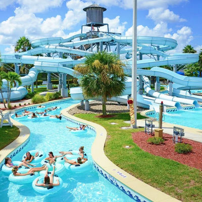 قیمت خوب Customizable Color Fiberglass Water Park Slide Ending with Pool for Kids and Adults آنلاین