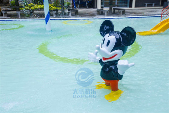 قیمت خوب Mickey Mouse Splash Pad Water Toy Fiberglass For Children Aqua Park آنلاین