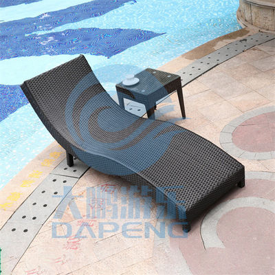 قیمت خوب Aluminum Frame Swimming Pool Accessories PE Rattan Lounge Chair 190cm Length آنلاین