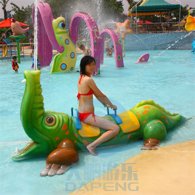 قیمت خوب FRP Crocodile Spray Animals Water Spray Games With Seat In The Water Park آنلاین