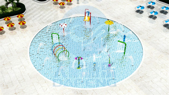 قیمت خوب Malaysia Resort Water Slide Aqua Park 400㎡ Water Splash Zone For Children آنلاین