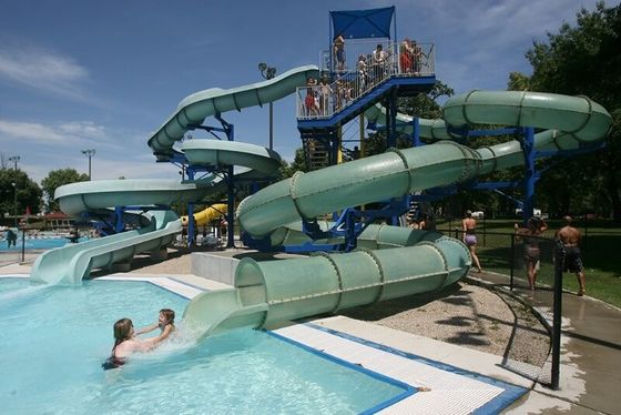 قیمت خوب Aqua Water Play Kids Tube Slide Set Fiberglass Park Toys Equipment For Pool آنلاین