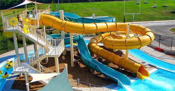 قیمت خوب 3m Height Fiberglass Water Slide Kids Playground Rides For Pool آنلاین