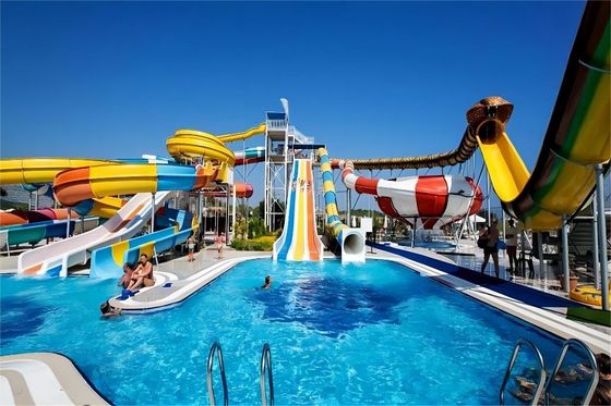 قیمت خوب OEM Kids Outside Amusement Swimming Pool Ride Fiberglass Water Slide آنلاین