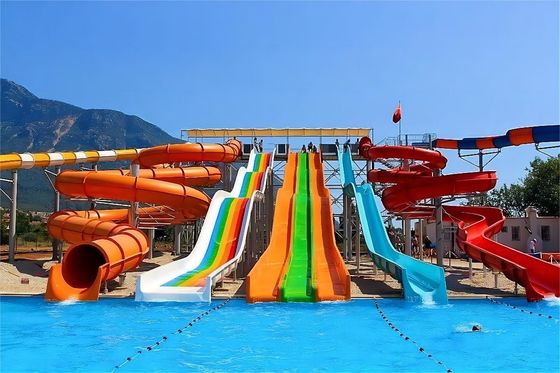 قیمت خوب OEM Water Amusement Park Swimming Pool Accessories Fiberglass Slide for Kids آنلاین