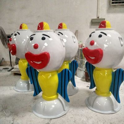پارک آب بچه ها آب اسپلش پد تجهیزات دلقک سر بزرگ برای کودکان استخر شنا