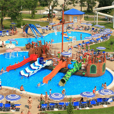 محبوب بچه ها پارک آبی زمین بازی دریایی اسلایدهای استخر دریایی با اسپلش پد