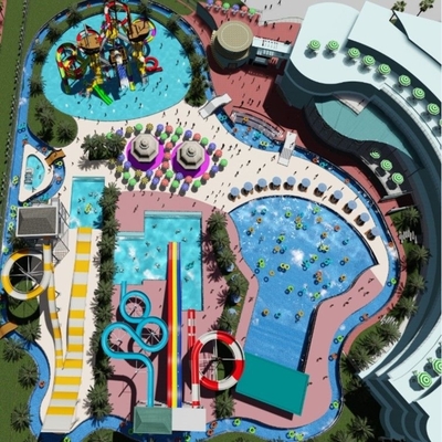 قیمت خوب Outdoor Fiberglass Water Park Slide for Kids and Adults آنلاین