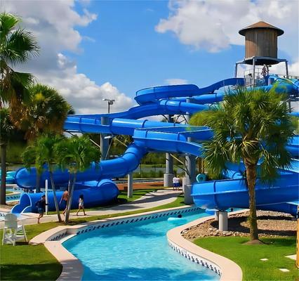 قیمت خوب Commercial Fiberglass Water Park Slide with 6-8mm Thickness and Over 10 Years Service Life Ending with Pool آنلاین