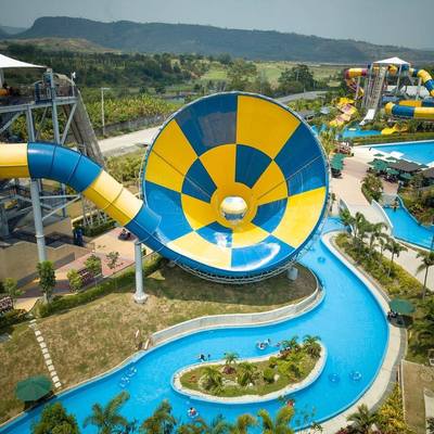 قیمت خوب Outdoor Fiberglass Water Park Slide with 6-8mm Thickness and 10 Years Service Life in Customized Size آنلاین