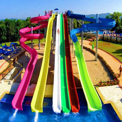 قیمت خوب Durable 6-8mm Thickness Fiberglass Water Park Slide with Over 10 Years Service Life and Customized Size آنلاین