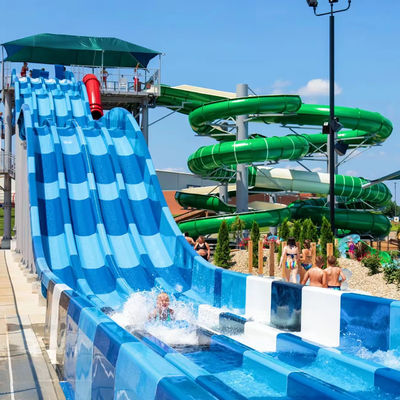 قیمت خوب Customized Size 6-8mm Thickness Fiberglass Water Park Slide Ending with Pool for Kids and Adults آنلاین