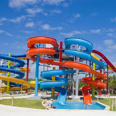 قیمت خوب Customized Colorful or Customized Fiberglass Slide for Residential and Resort Hotel Water Parks آنلاین