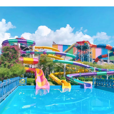 قیمت خوب High Strength Fiberglass Commercial Amusement Park Slide Service Life Over 10 Years With 2D And 3D Design آنلاین