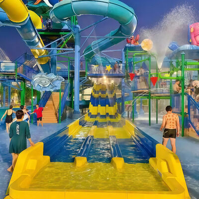 قیمت خوب سر سره های آبی فایبرگلاس مسکونی تجاری سفارشی رنگارنگ مسابقه ای با طراحی دو بعدی برای هتل ها و استخرهای شنا آنلاین