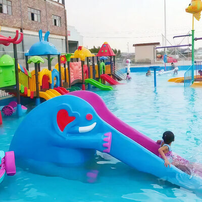 تجهیزات بازی آب فیبرگلاس فولاد گالوانیزه برای پارک های آبی استخر های کم عمق ویژگی های آب زمینی 1 سال گارانتی