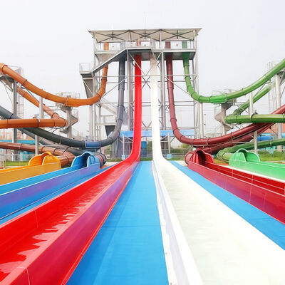 قیمت خوب سرعت بالا تجاری فایبرگلاس سرسره آبی پارک آبی هیجان انگیز مسابقه ای بادوام برای استفاده سنگین آنلاین