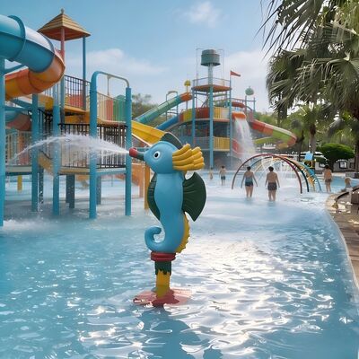 Seahorse Theme Kids Water Play for Commercial Splash Pad and Resort Swimming Park