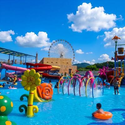 قیمت خوب گل تعاملی Apple House Rainbow Splash Pad تجهیزات برای کودکان استخر پارک آبی با گواهینامه CE آنلاین
