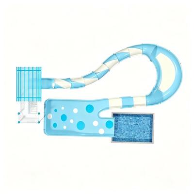 قیمت خوب اسلاید آب بزرگ مدل جدید استاندارد شده فیبرگلاس برای پارک تفریحی آب در فضای باز تجاری آنلاین