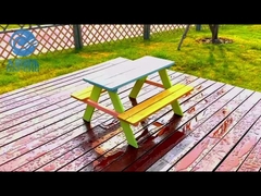 لوازم جانبی استخر شنا رنگارنگ غیر سمی 4 صندلی بچه ها میز پیک نیک بنچ